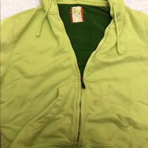 Lime Green Zip Hoodie